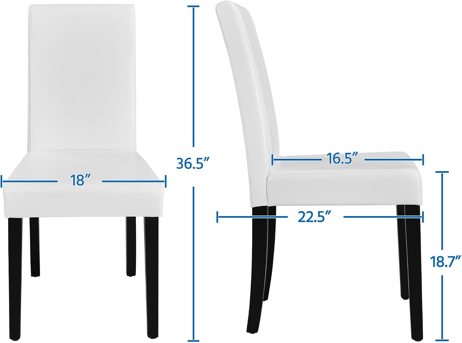 Yaheetech Dining Chairs Set of 8 Upholstered Kitchen Chairs Dark Brown