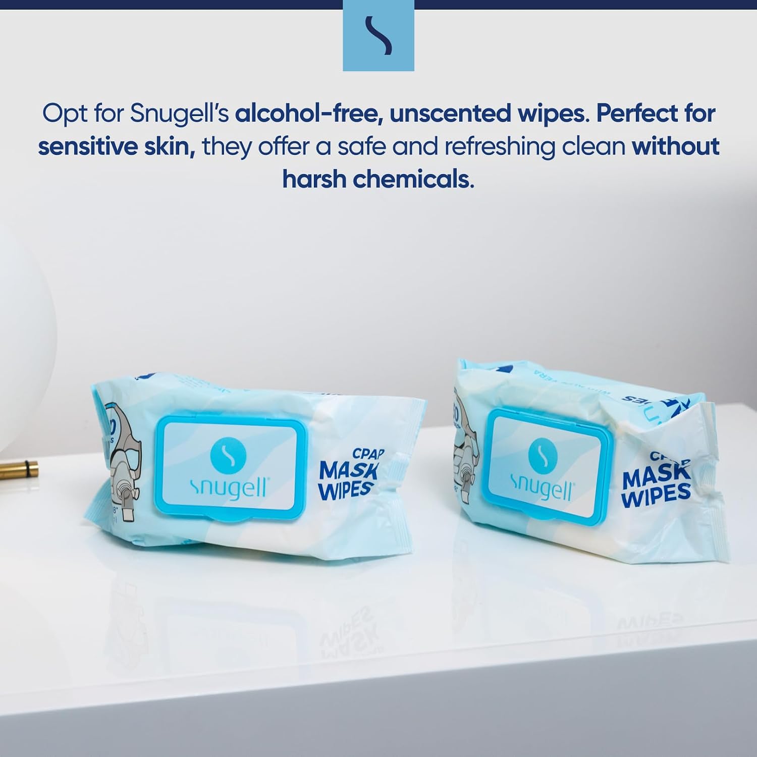 Snugell CPAP Mask Wipes - Travel Size 150 Count (150 Count (Pack of 2), Unscented)