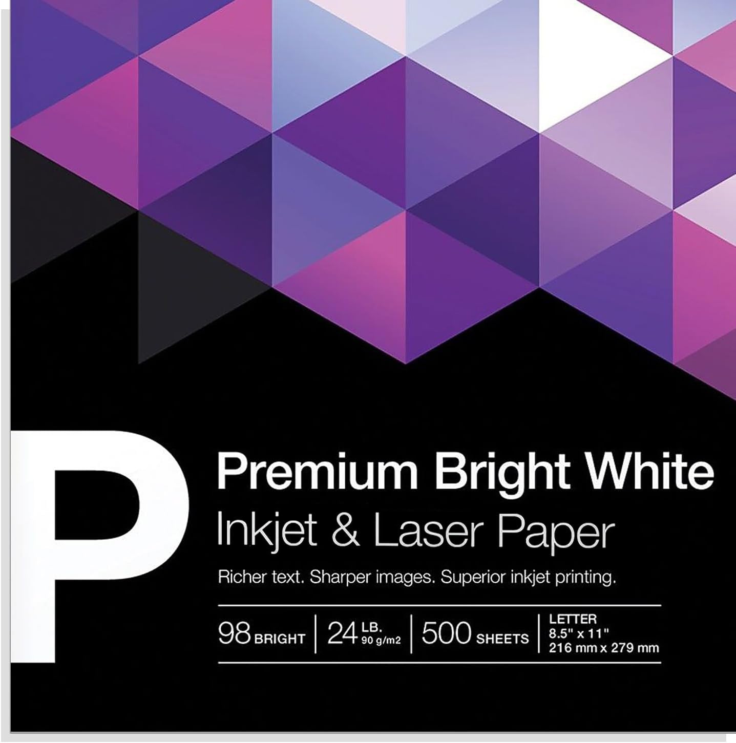 Staples Laser Paper 8.5 x 11 Inch 28 lb 98 Bright High‑Quality Prints, 500 Sheets | Heavyweight paper for crisp, professional prints in laser printers and copiers.