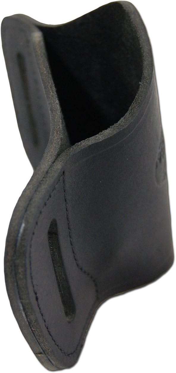 New Barsony Quick Slide Gun OWB Black Leather Holster for Compact 9mm 40 45 Pistols