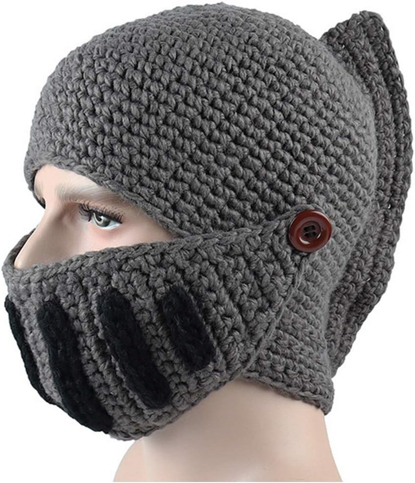 Creative Barbarian Knit Beard Hat Funny Knit Cap Wig Beanie Hats