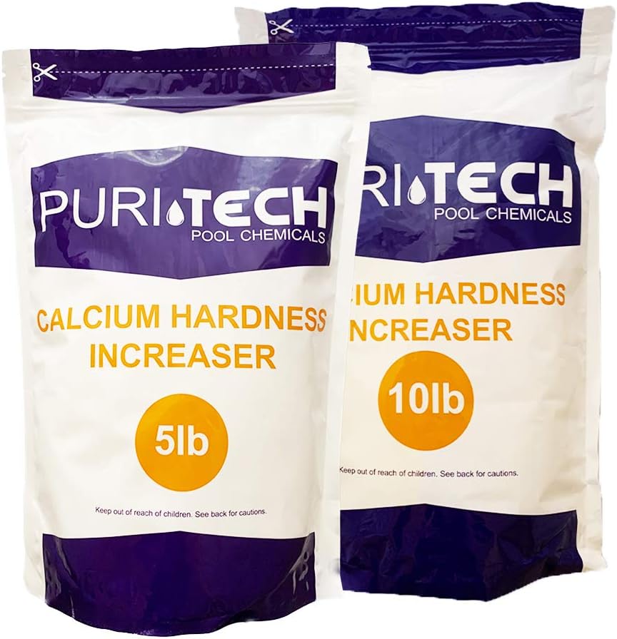 Puri Tech Pool Chemicals Calcium Hardness Increaser Plus – Increases Calcium Hardness Levels & Helps Prevent Corrosion and Staining - 94% Calcium Chloride– 25 lb