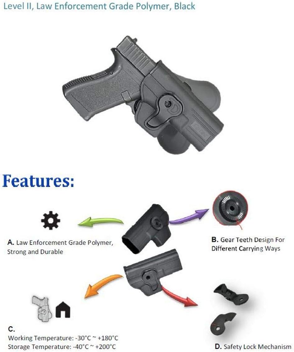 Tactical Scorpion Gear Modular Level II Retention Paddle Holster Fits: Sig Sauer P200, P225, P226
