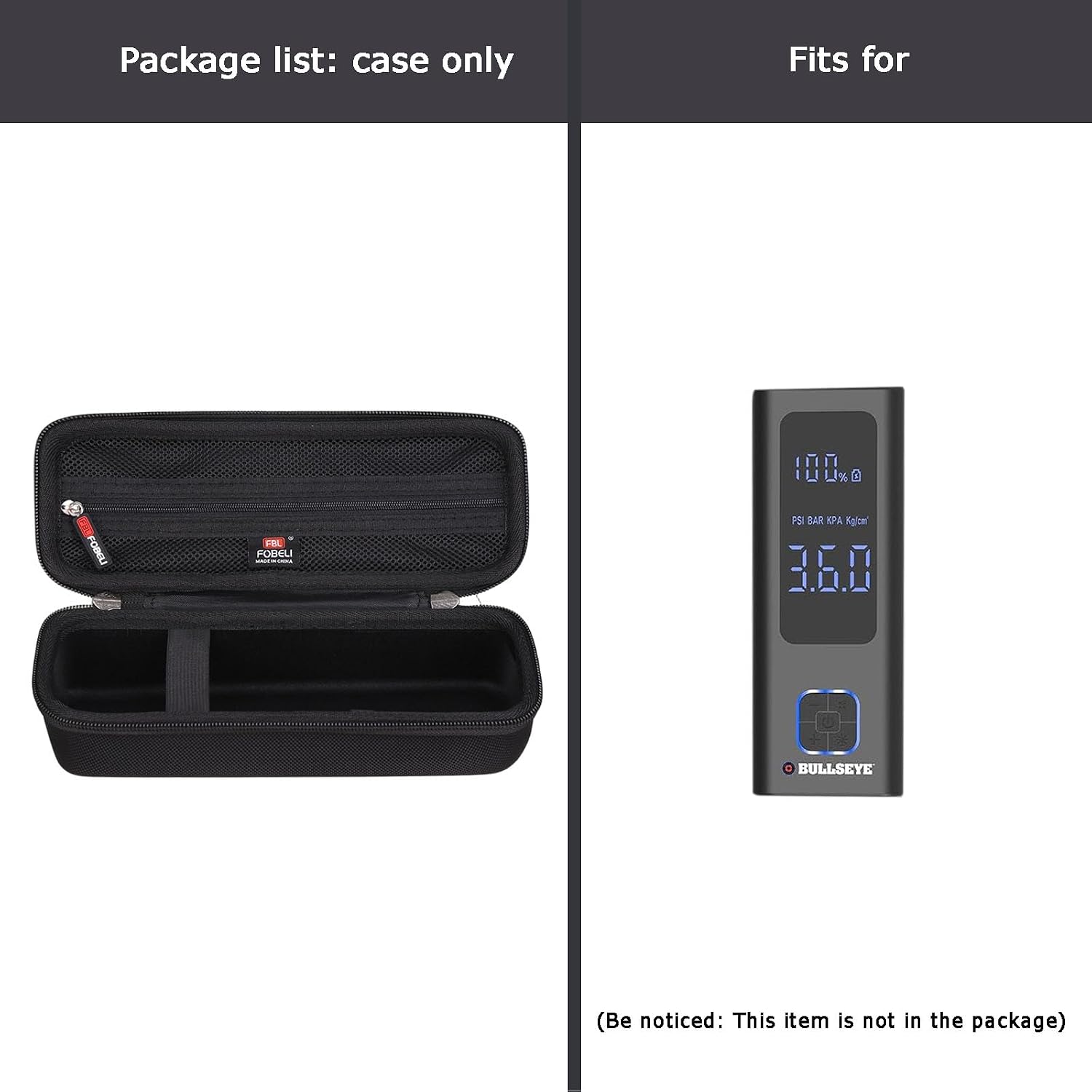 FBLFOBELI Hard Carrying Case for EMSON for Bullseye Pro Pocket Air Compressor