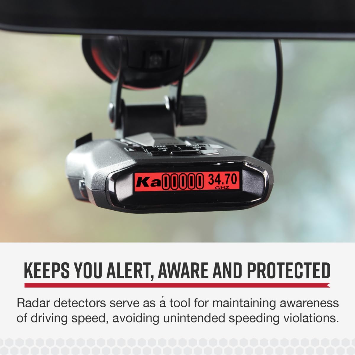 Cobra RAD 480i Laser Radar Detector, Long Range Detection, Bluetooth, Black