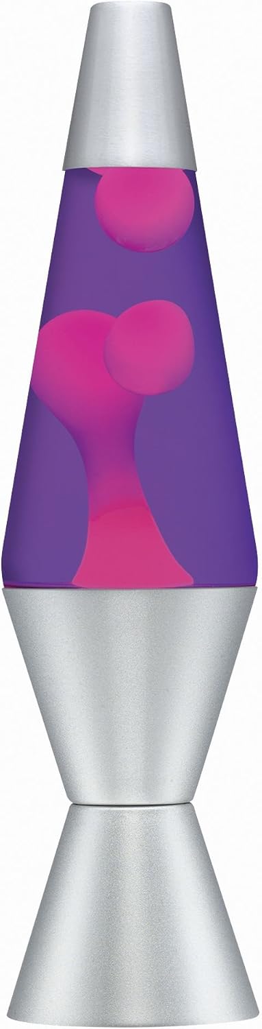 The Original Lava Brand Lava Motion Lamp 14.5" Pink Purple Silver