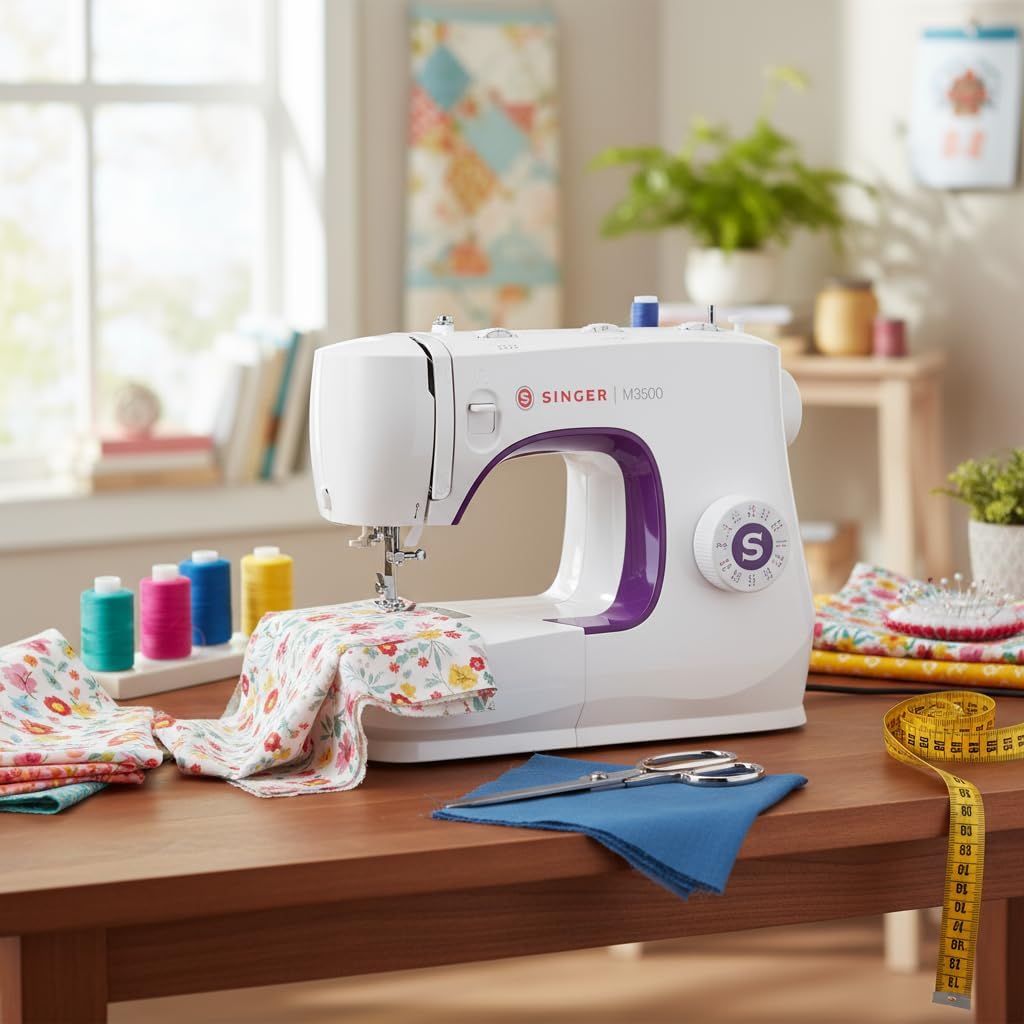 SINGER® M3500 Lightweight Portable Sewing Machine with Accessory Kit