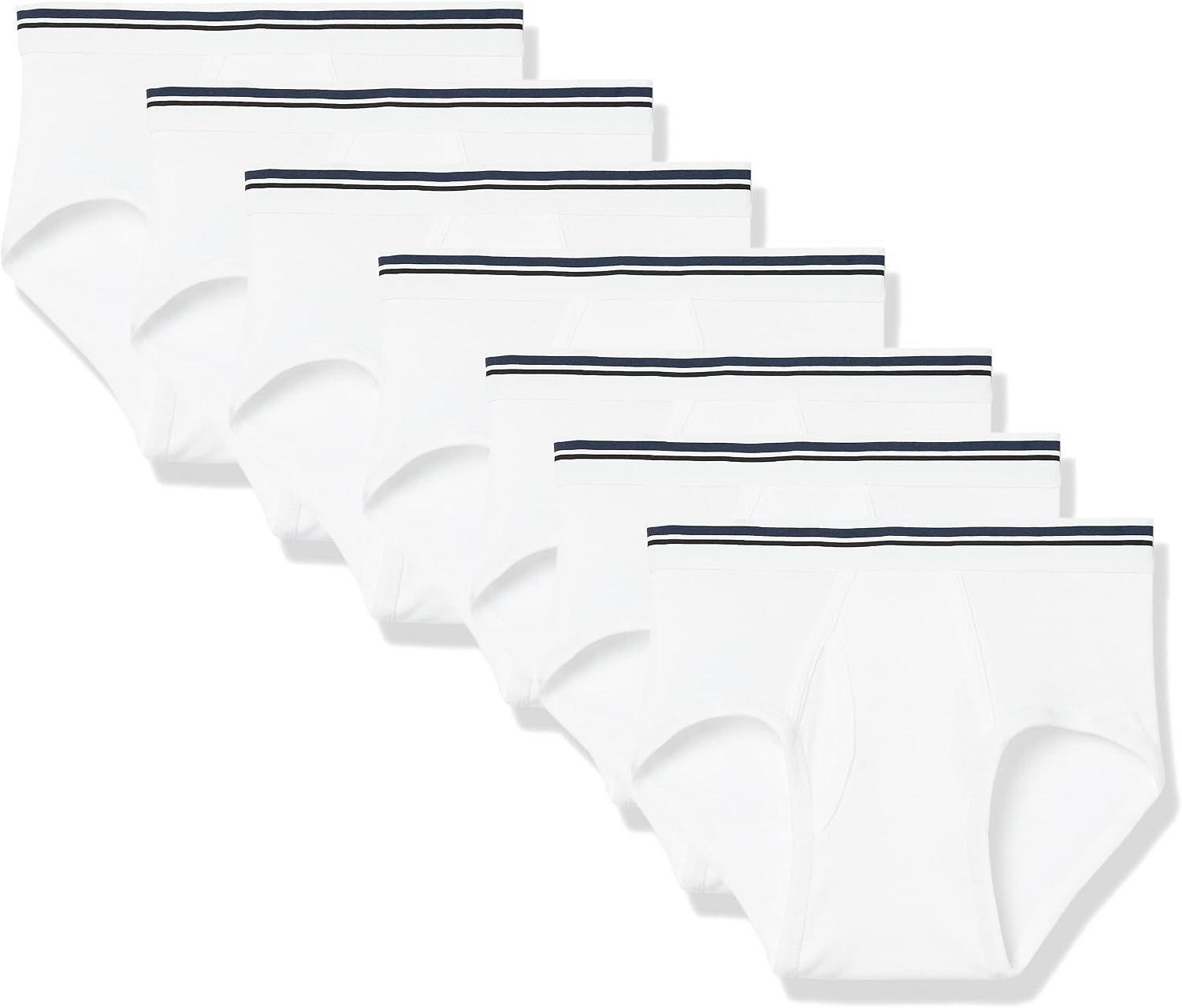 Amazon Essentials Men's Breathable Ribbed Knit Briefs with Elasticized Waistband, Multipacks