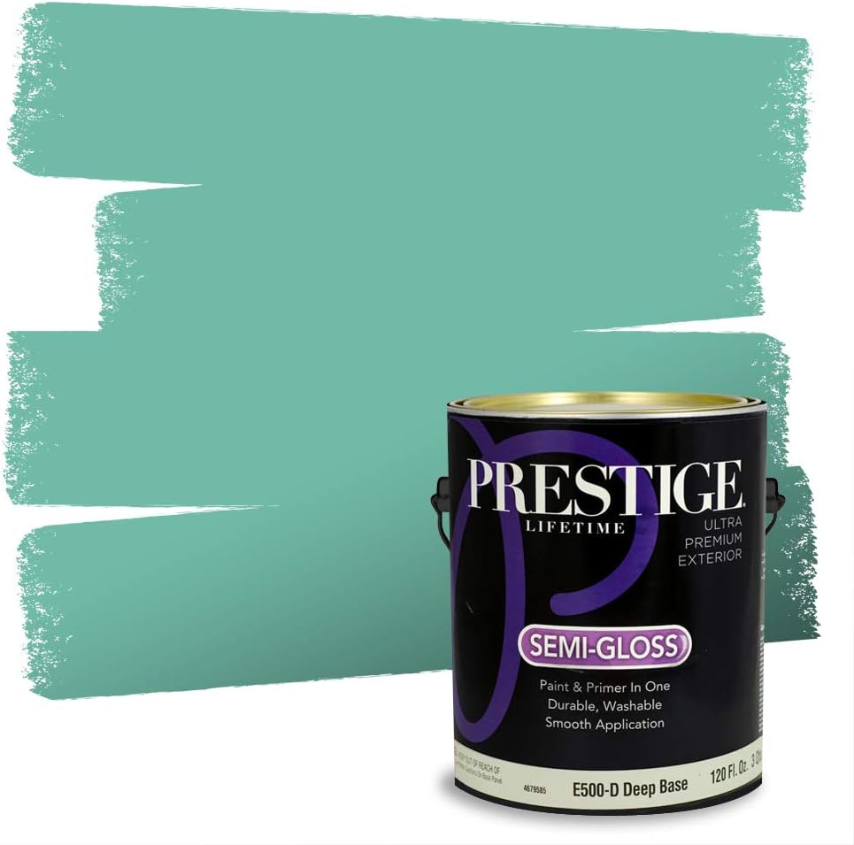 PRESTIGE Paints Exterior Paint and Primer In One, 1-Gallon, Semi-Gloss, Comparable Match of Sherwin Williams* Electric Lime*