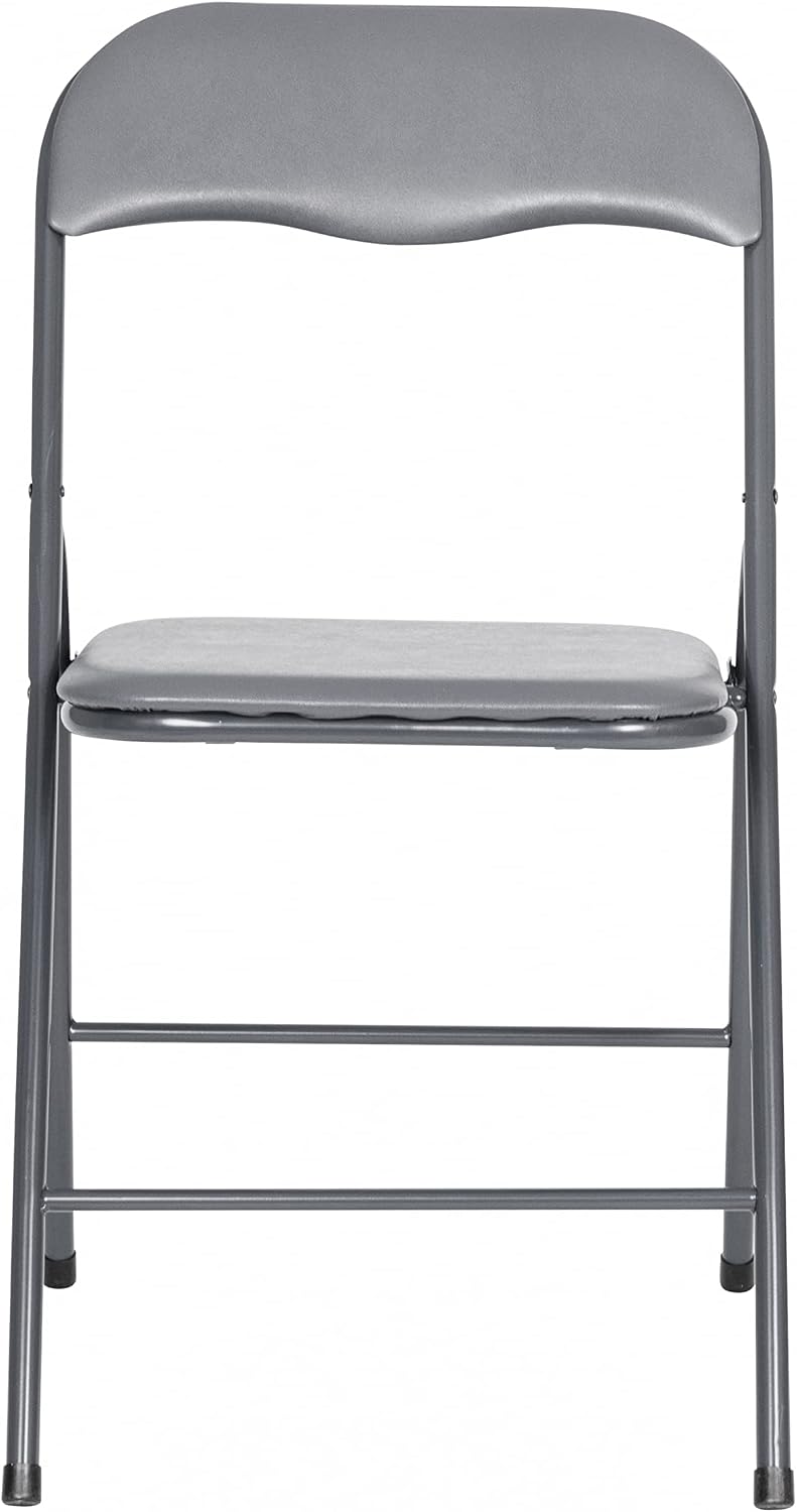 Flash Furniture Madelyn 33.5" Square Folding Multipurpose Card Table with Padded Vinyl Top, Portable Folding Game Table for 4 Players, Black