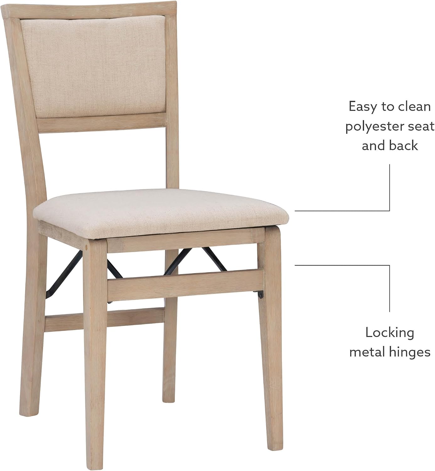 Linon Keira Pad Back Folding Bar Stool