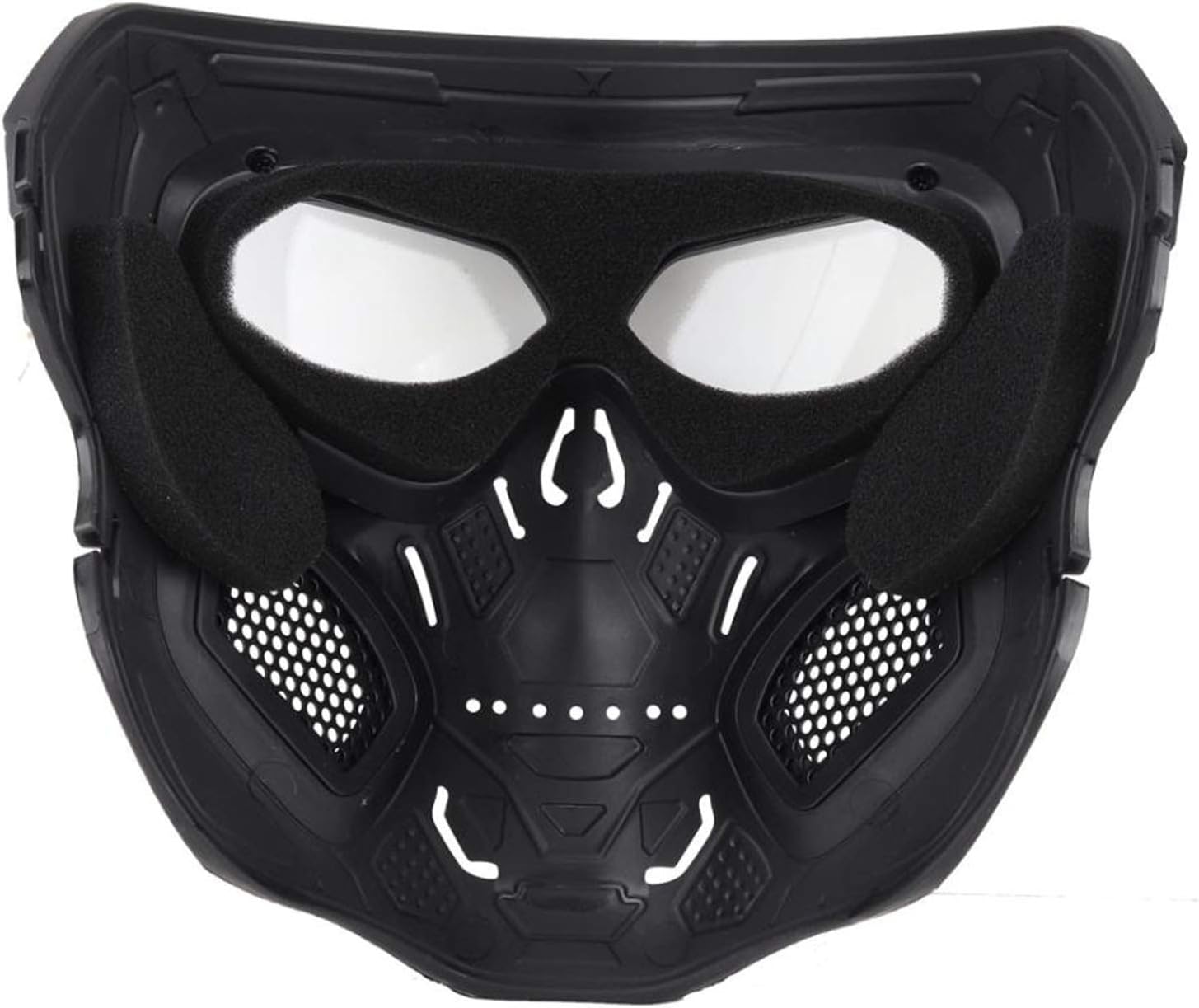 Tactical Mask Protective Full Face Clear Goggle Skull mask Dual Mode Wearing Design Adjustable Strap