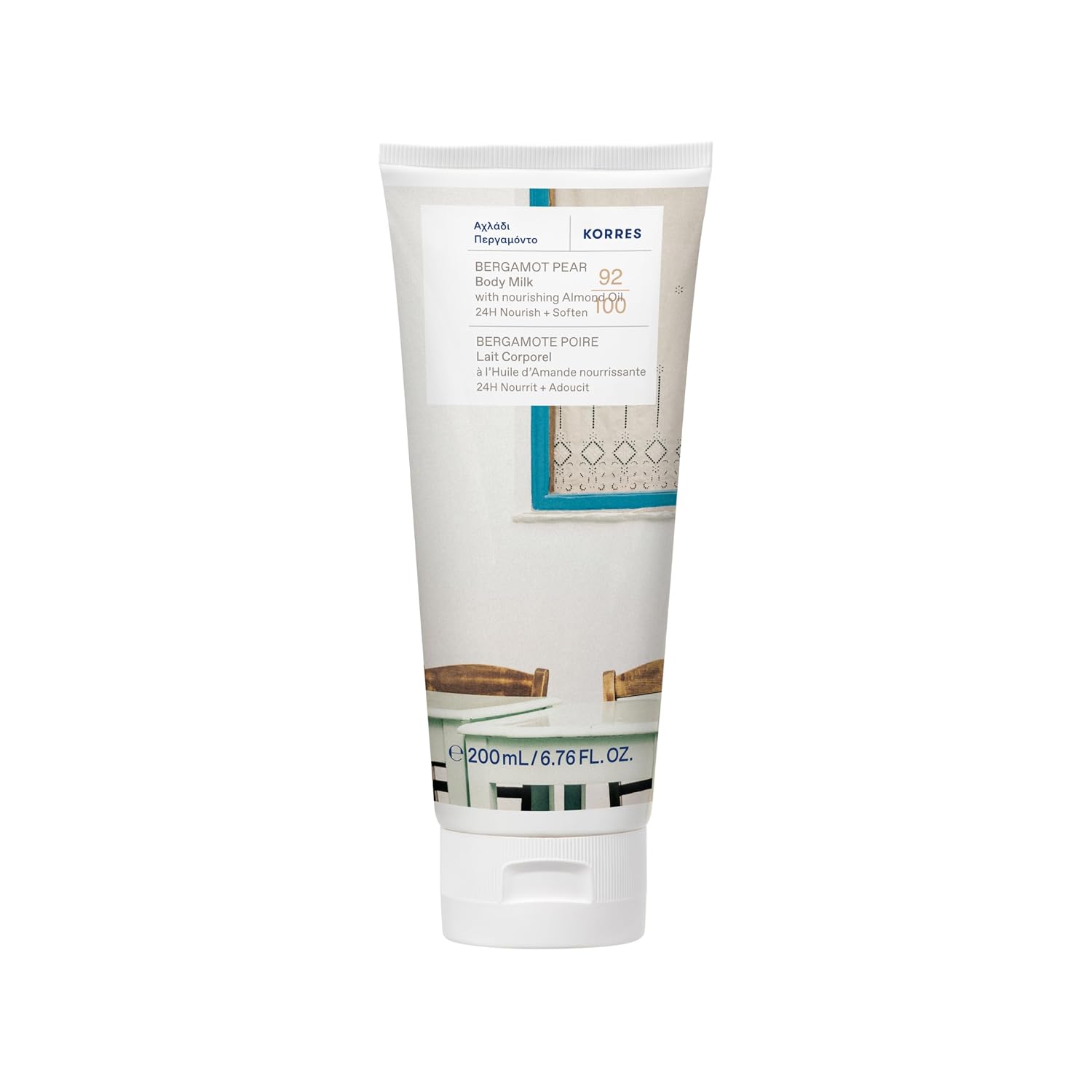 KORRES Olive Blossom Body Milk, Hydrating Lotion, 6.76 Fl Oz | With Aloe Extract, Greek Almond Oil & Provitamin B5; vegan, silicone- and paraben-free; one of 12 KORRES Body Milk scents.