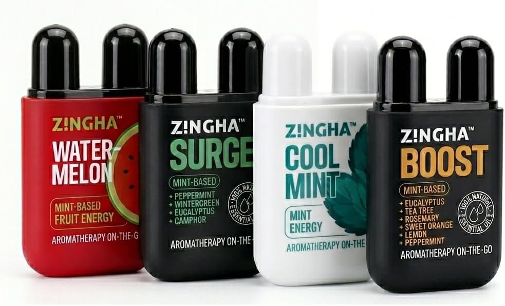ZINGHA Nasal Stick - Instant Clear Breathing & Sinus Relief | Strong Aromatherapy Inhaler with Natural Essential Oils | Portable Mood Boost & Mental Clarity Reset