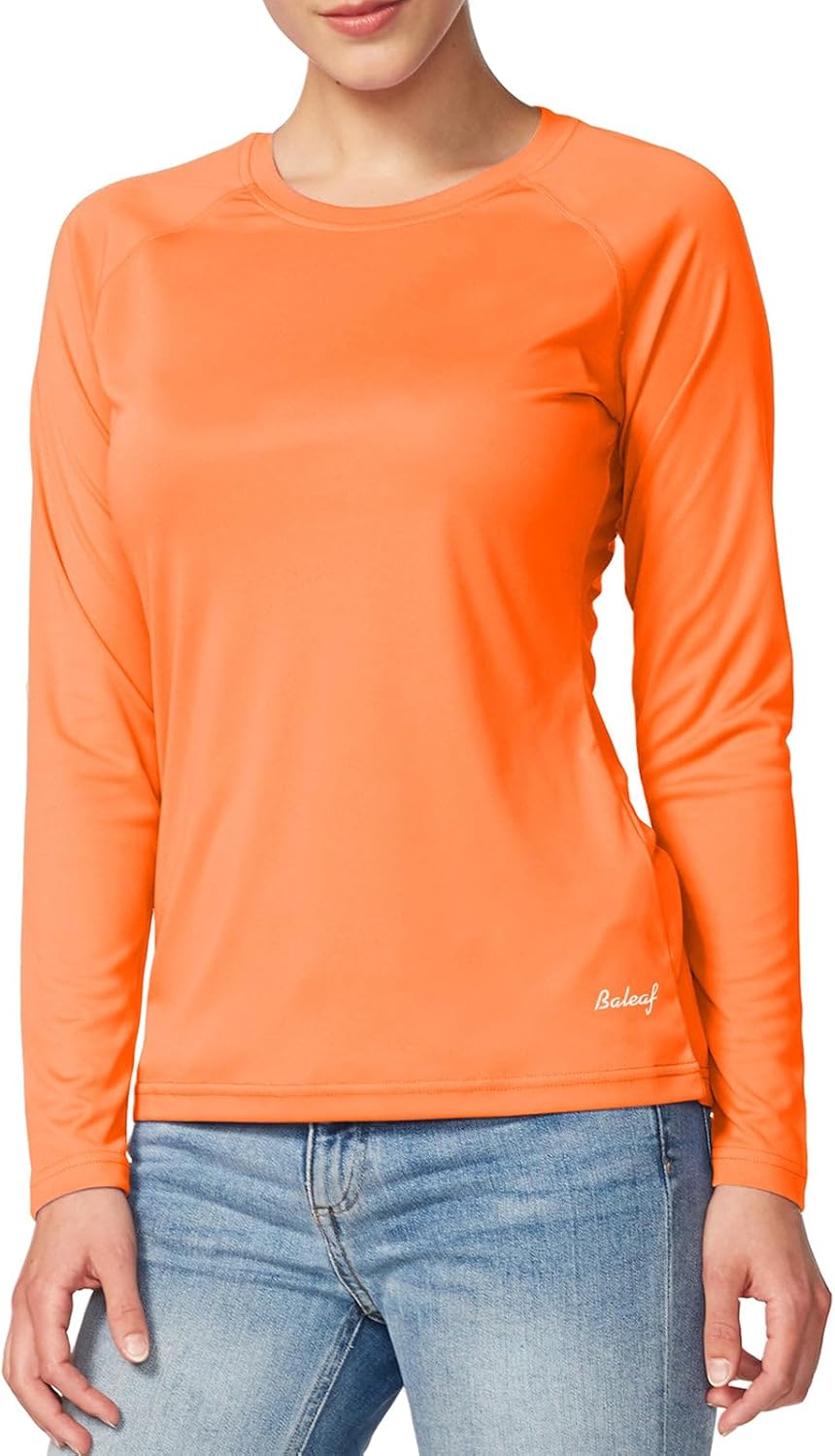 baleaf Women's UPF 50+ Sun Shirts Long Sleeve Stretchy Quick Dry | Lightweight, Rash Guard, UPF 50+ Sun Protection, Breathable Comfort material for Hking Workout, Excellent for hot weather