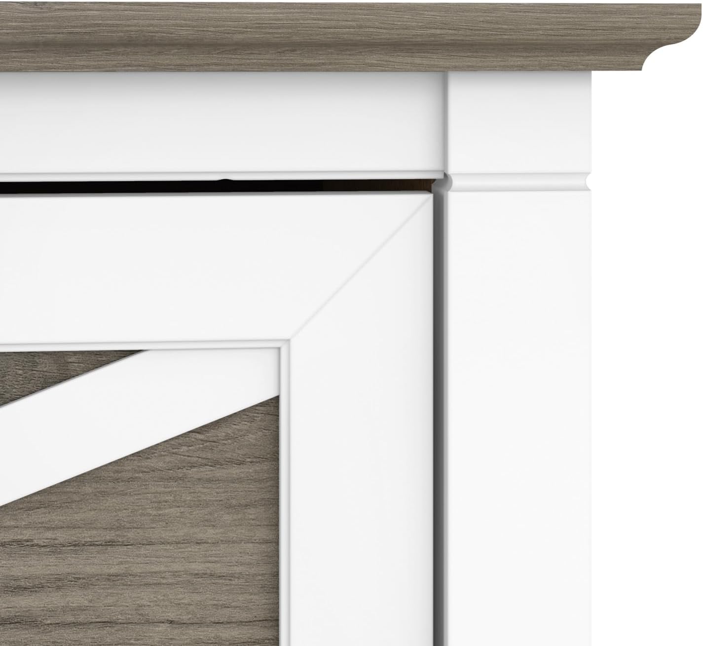 Bush Home Key West 2 Drawer Lateral File Cabinet in Washed Gray, Document Storage for Home Office, Accent Chest with Drawers