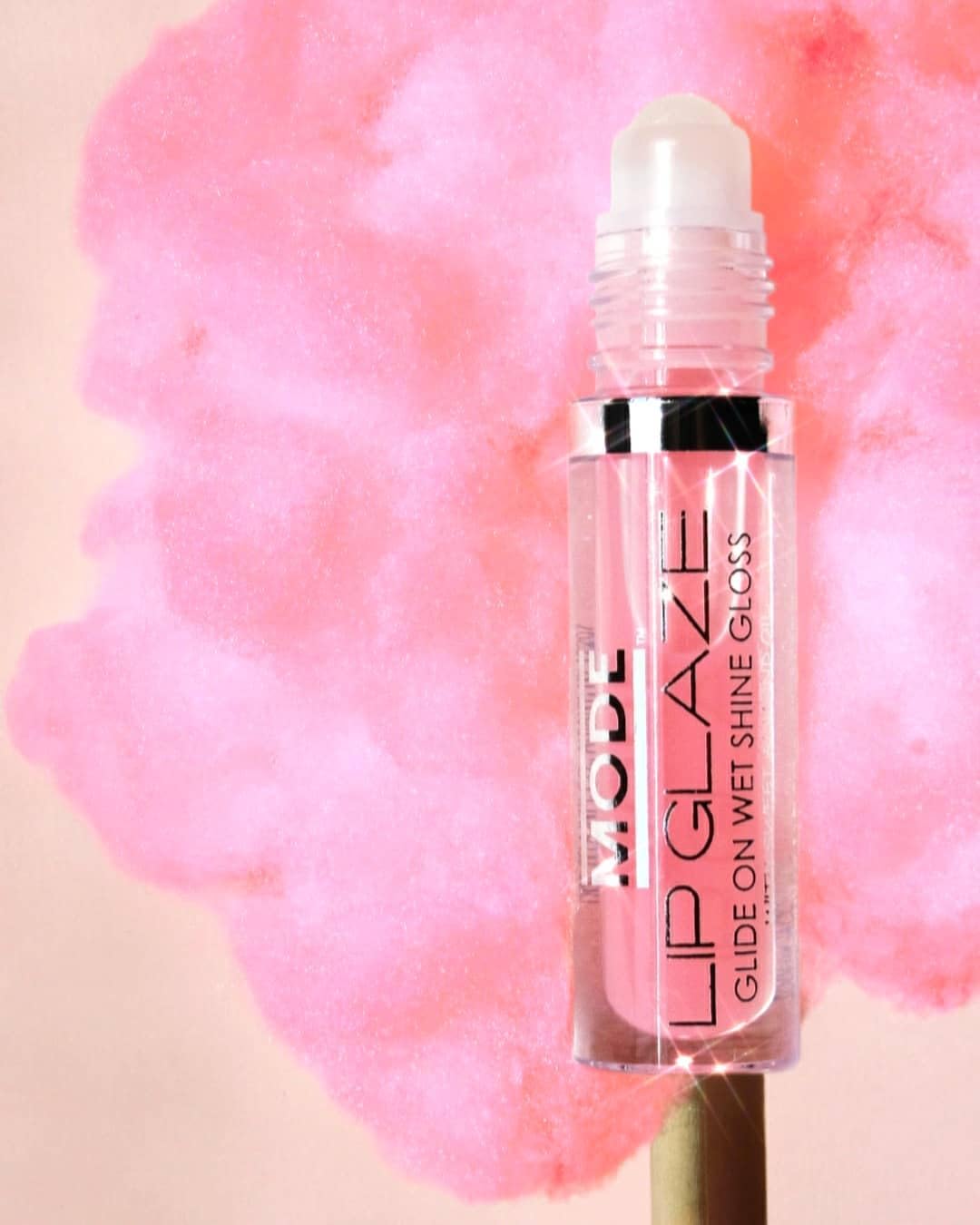 MODE Lip Glaze Cotton Candy Flavored Lip Gloss, Hydrating Sheer Wet Shine, Skincare Fruit Oils