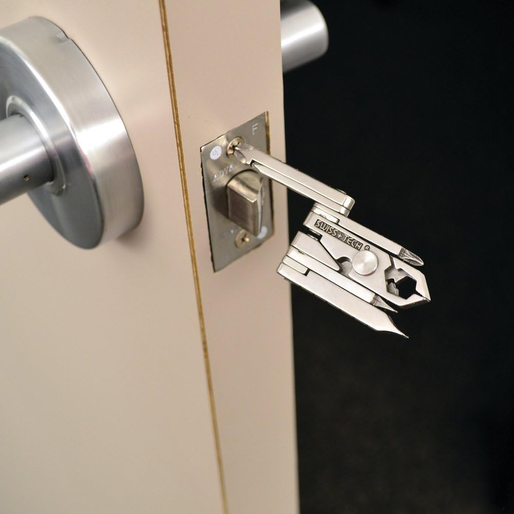 SWISS+TECH ST53100 Stainless Steel 19-in-1 Key Chain Multi Tool, Polished Finish (Single Pack)