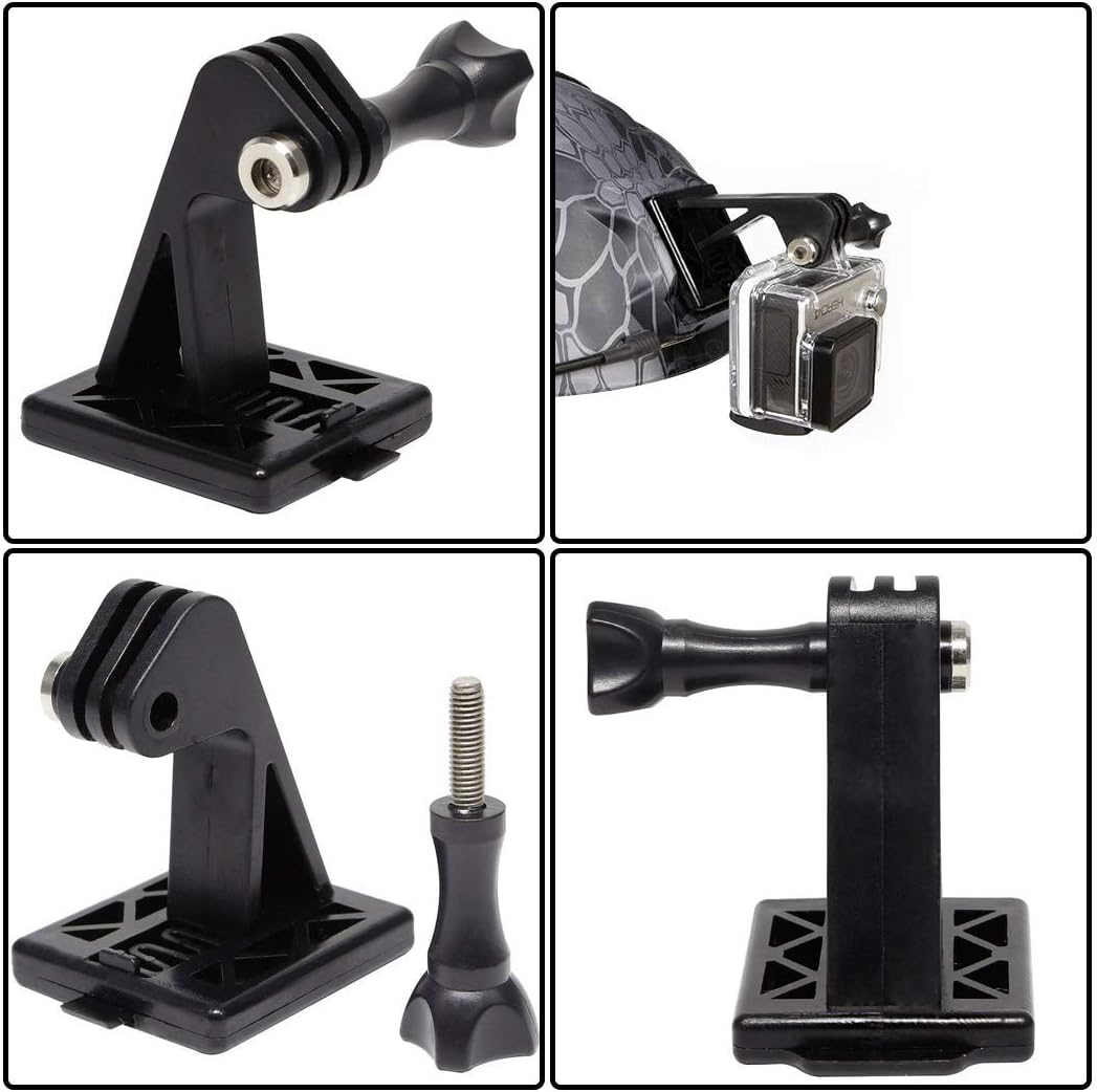 Picatinny Rails Airsoft Rail Helmet Excavator Mounts Bracket Adapter for GoPro Action Camera (2Black)