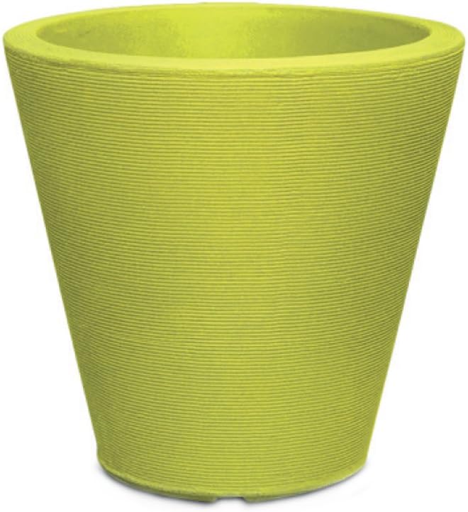 Crescent Garden Madison Planter– Weather-Resistant, Double Walled Indoor/Outdoor Plant Pot with Drain Hole – Durable All-Season Flower Container, 14" W (Cloud White)