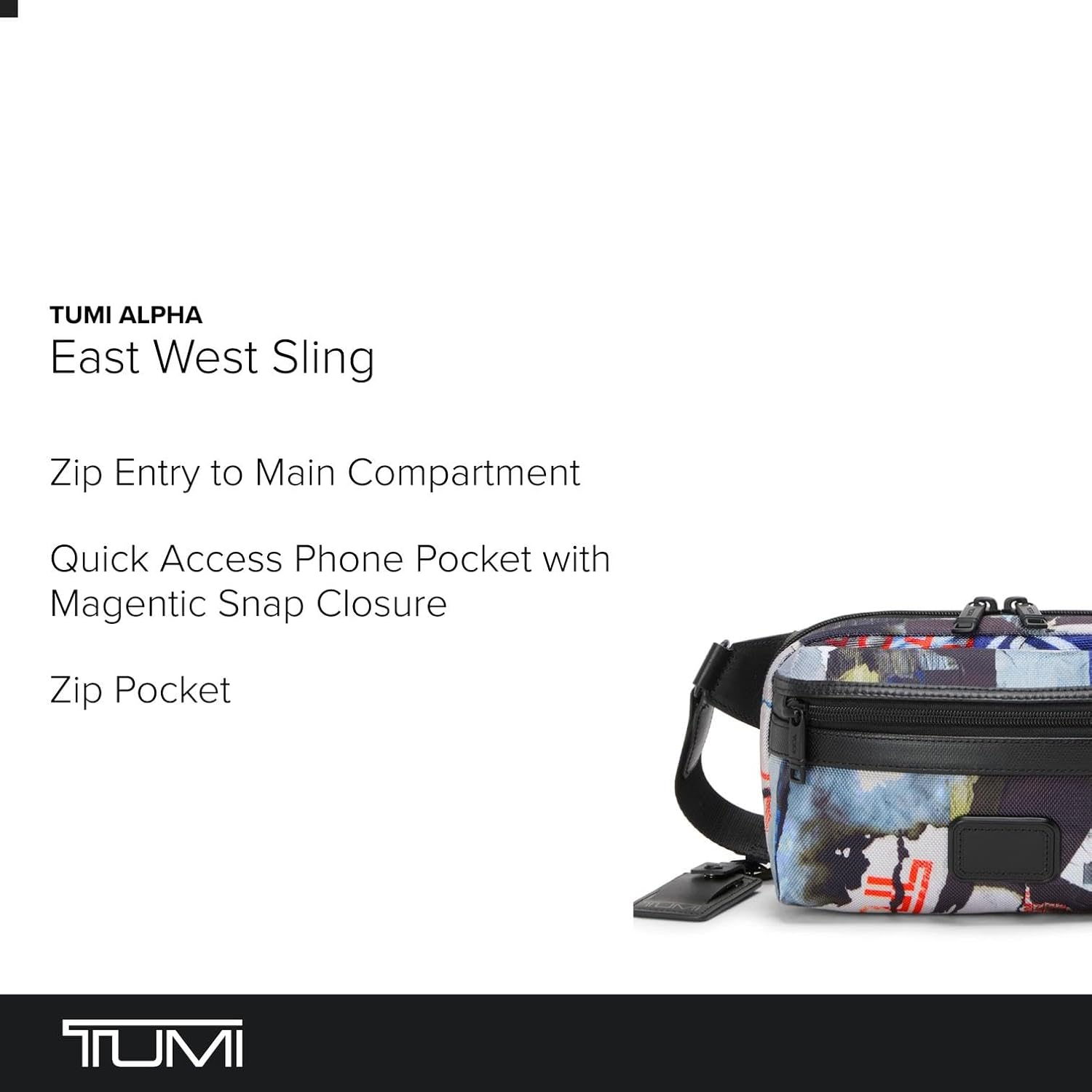 TUMI - Alpha East West Sling - Premium Travel Bag with Quick Access Pockets - Easy to Carry for Everyday Use
