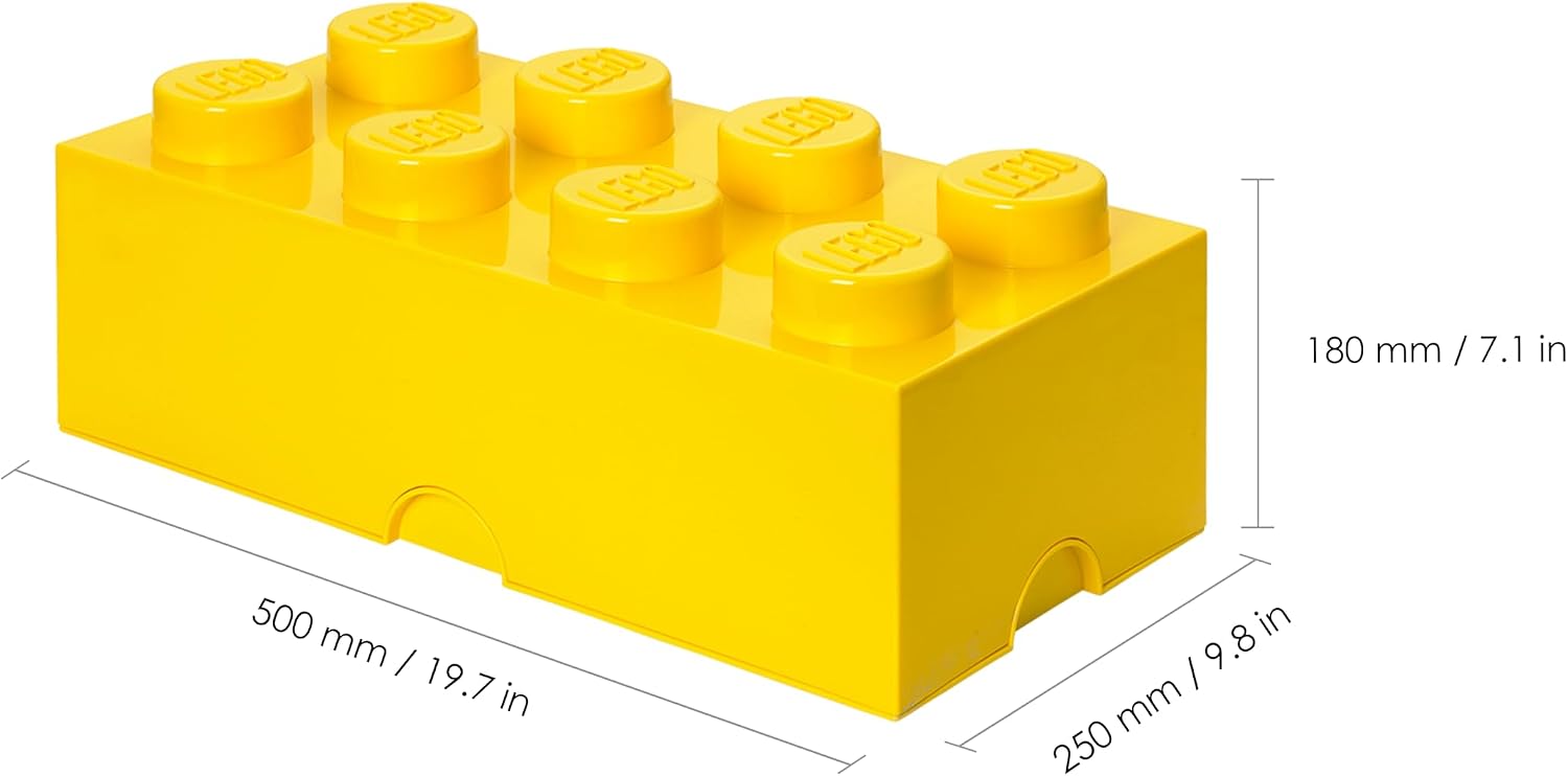 LEGO Storage Brick 8 12.1 L Storage Box with Lid Pink | Durable PVC-free plastic container for bricks, toys and clothes. Compatible with LEGO Brick Drawers and other 8-stud bins