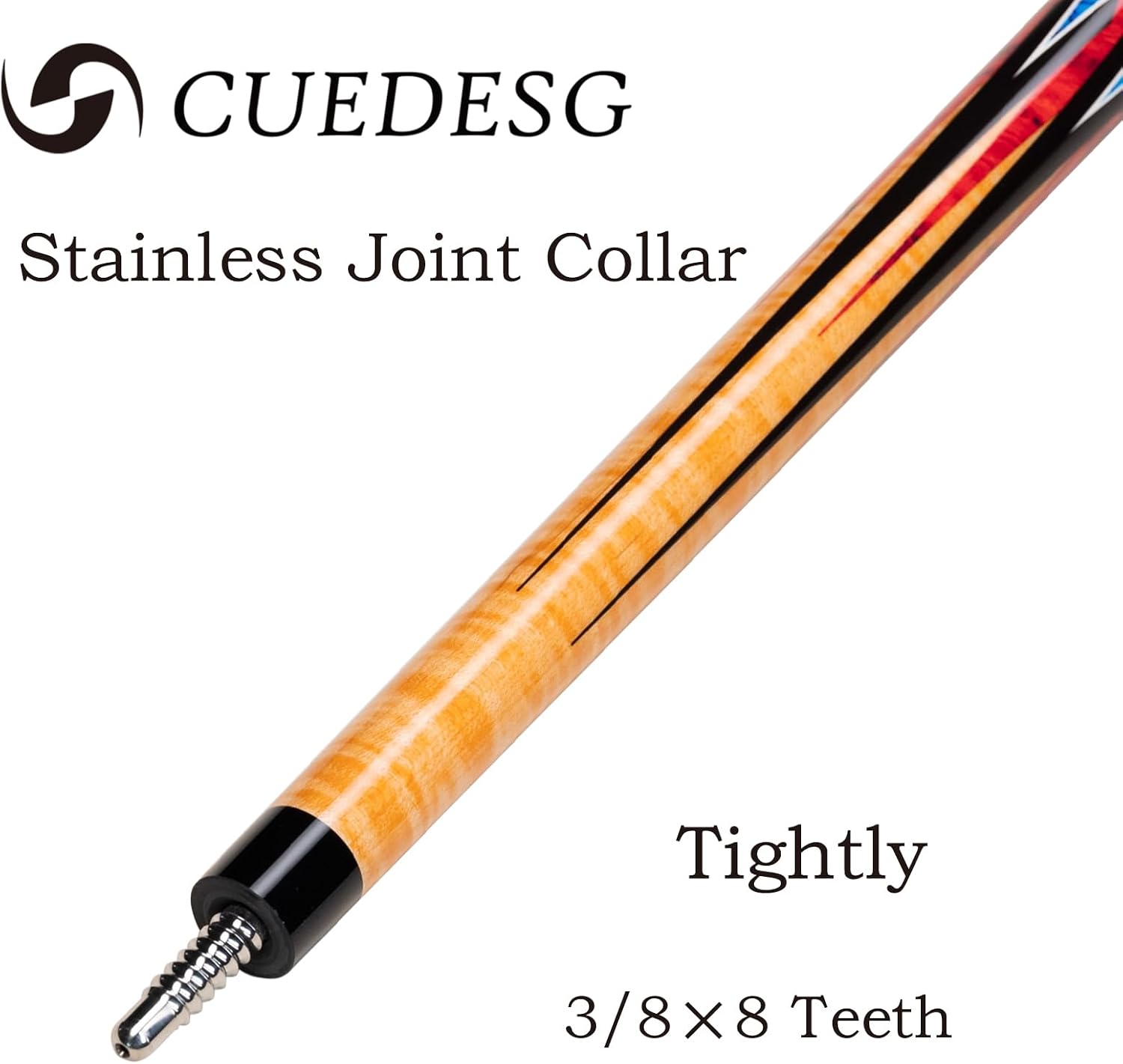Carbon Fiber Pool Cue Stick 10.5mm/11.8mm/12.5mm,Low Deflection Pool Stick,Professional Cue Stick with Case