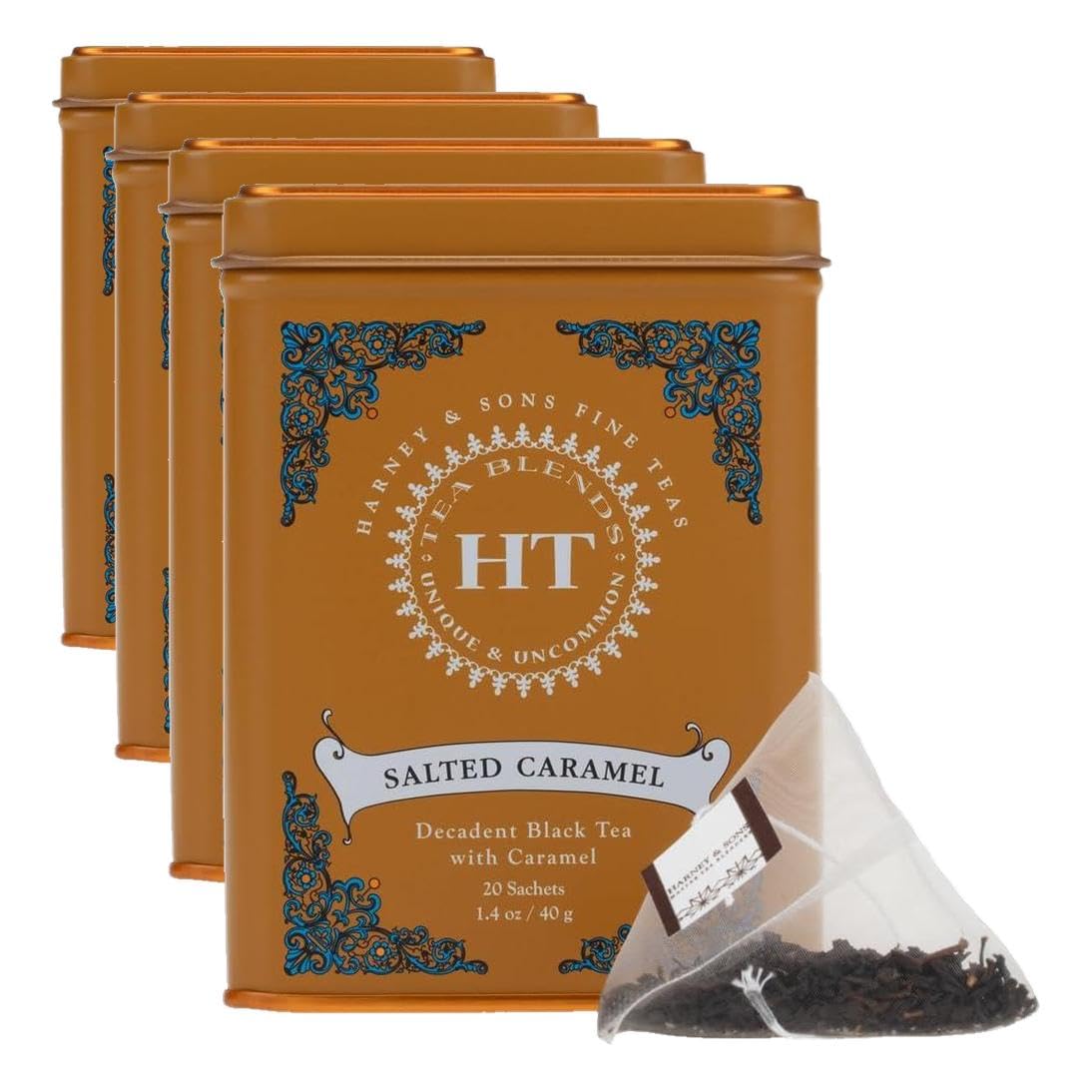 Harney & Sons HT Organic Supreme Green Tea, 20 Sachets, Tea Tin | Organic green tea with 20 sachets in a reusable tea tin. Caffeinated.