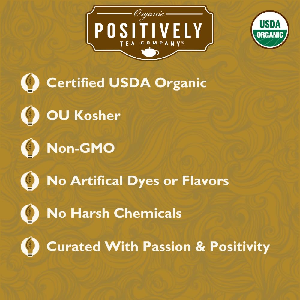 Organic Positively Tea Company, Yerba Mate Tea, (Unsmoked) Loose Leaf, 16 Ounce