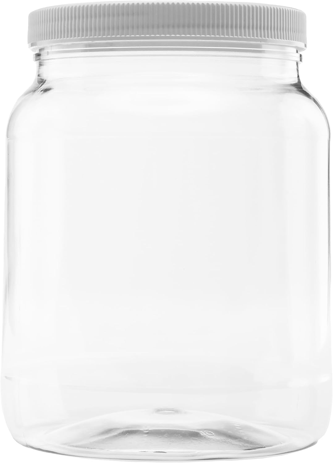 1 Pack - 128 oz (1 Gallon) Plastic Storage Jars with 110-400 Leak Proof Black Lids, Food Grade, BPA Free, Hand Wash Only (128oz, BLK, 1PK)