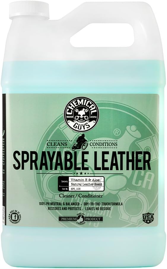 Chemical Guys, Sprayable Leather Cleaner & Conditioner in One Spray, 16 oz | One-step spray cleans and nourishes leather, vinyl and faux on seats, furniture and apparel, dirt lifts away