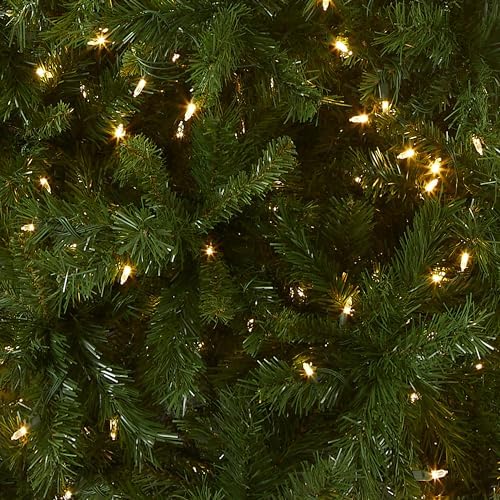 National Tree Company 7.5ft Pre-Lit Lehigh Valley Pine Slim Christmas Tree | 450 LED Lights, 1, 105 Tips, 10 Light Functions, Foot Pedal