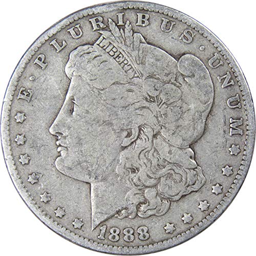 1888 Morgan Dollar VG Very Good 90% Silver $1 US Coin Collectible | Collectible Coin: Morgan Dollar, 1888, Silver, Very Good