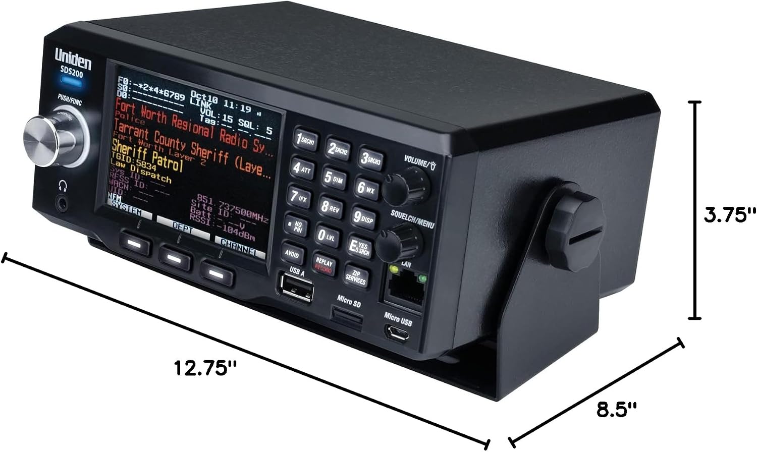 Uniden SDS200 True I/Q™ TrunkTracker X Base/Mobile Digital Scanner. Incredible Digital Performance. TrunkTracker X Technology Provides The Best