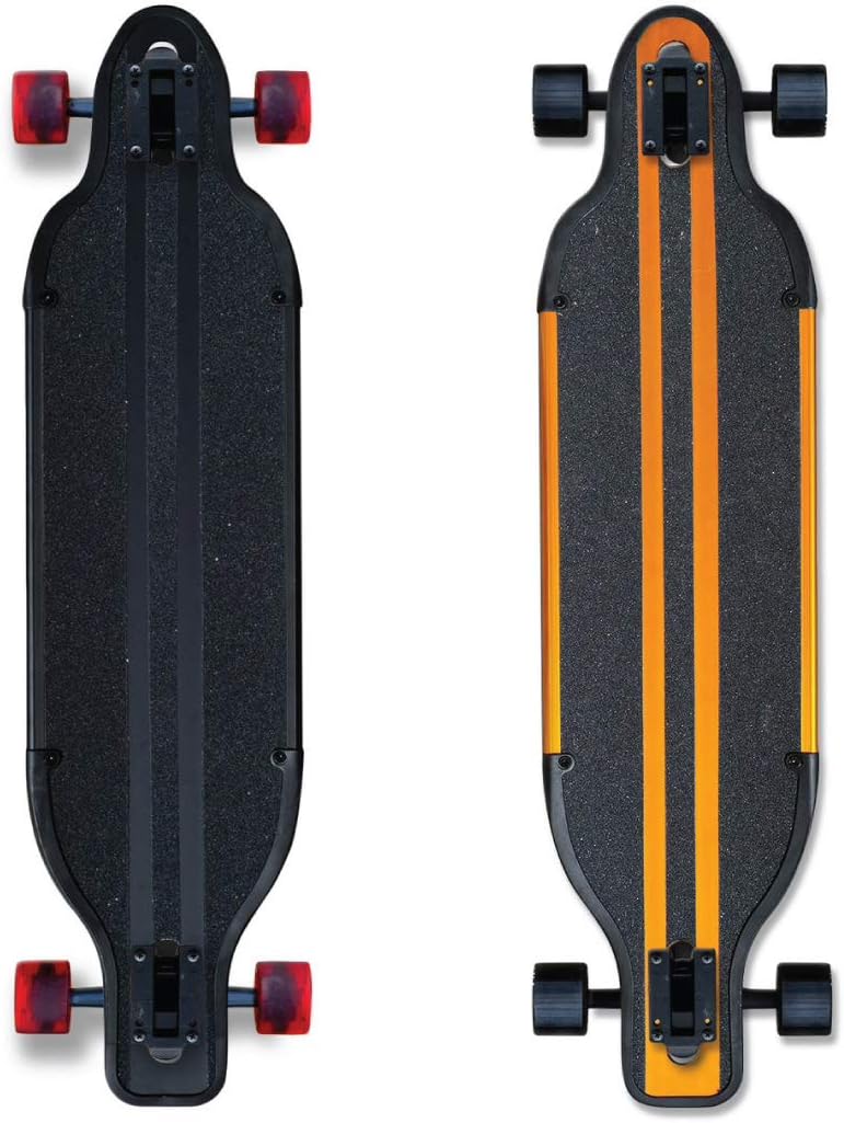 Aluminum Gold or Black Skateboards Longboard Drop Through Deck ONLY or Complete Long Board, for Boys, Girls, Kids, Teens and Adults and for Beginners to Professionals