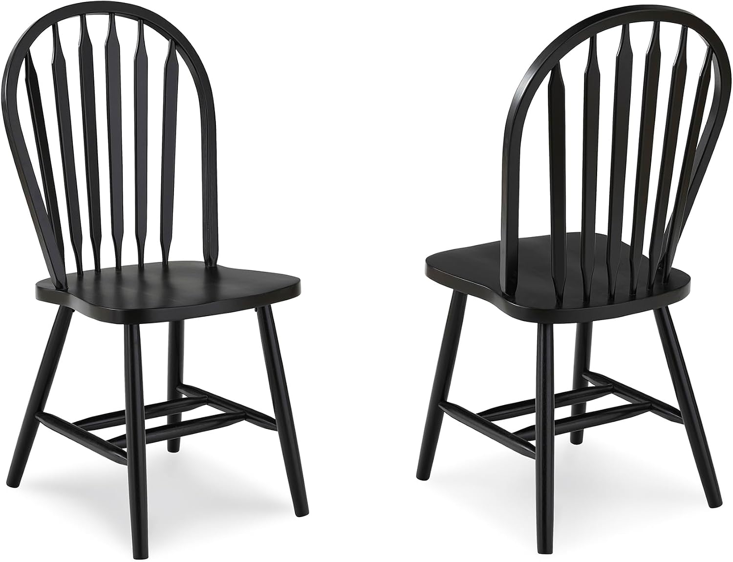 IC International Concepts Solid Wood Windsor ArrowBack Chair, Unfinished