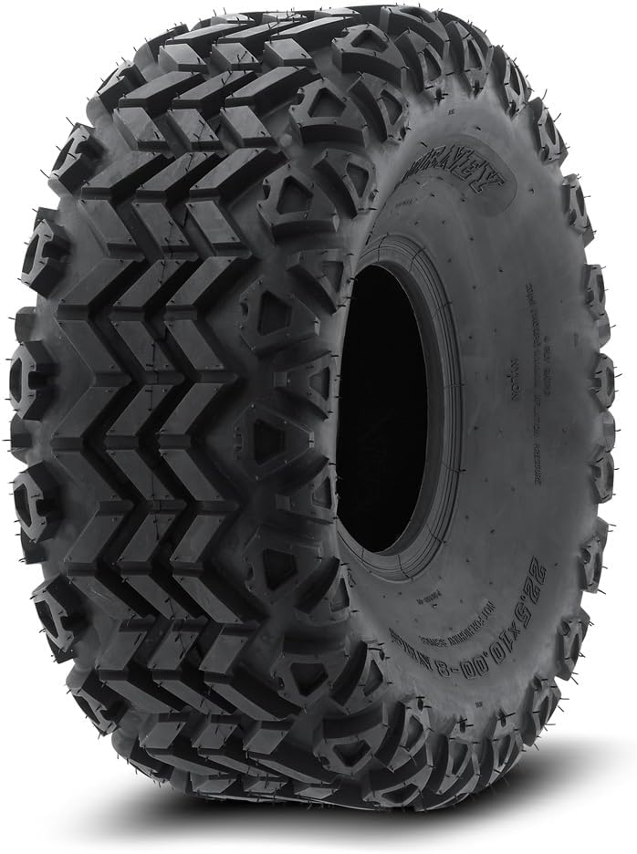 22x9.50-10 Vision P3026 Journey Golf Cart Load Range B Black Wall Tire W3026B22950104