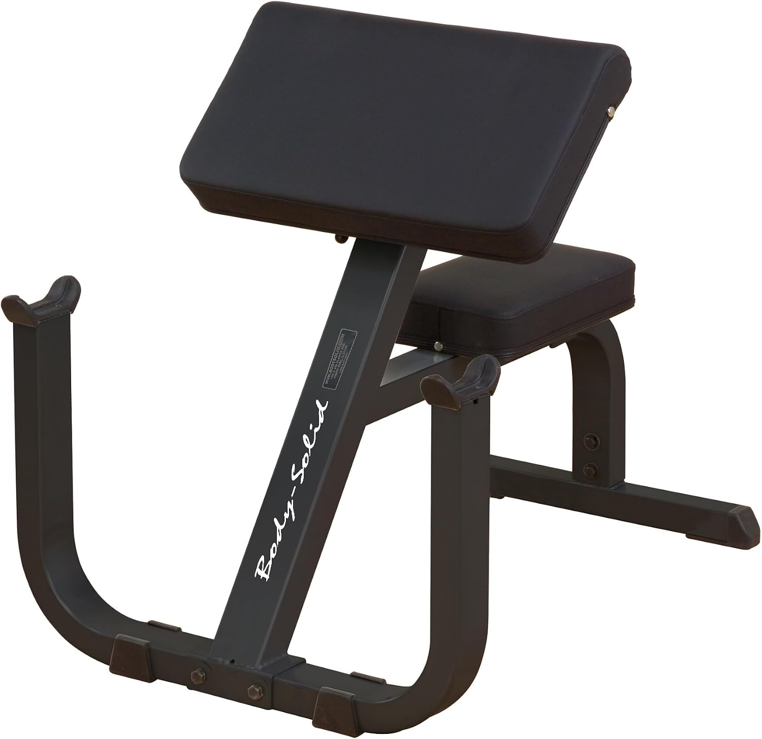 Body-Solid (GPCB329B) Preacher Curl Bench - Adjustable Arm Curl Bench for Bicep Workouts, High Tensile Strength