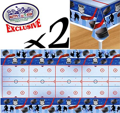 Deluxe Hockey Theme Party Supplies Set for 20 People, Includes 20 Large Plates, 20 Small Plates, 20 Napkins