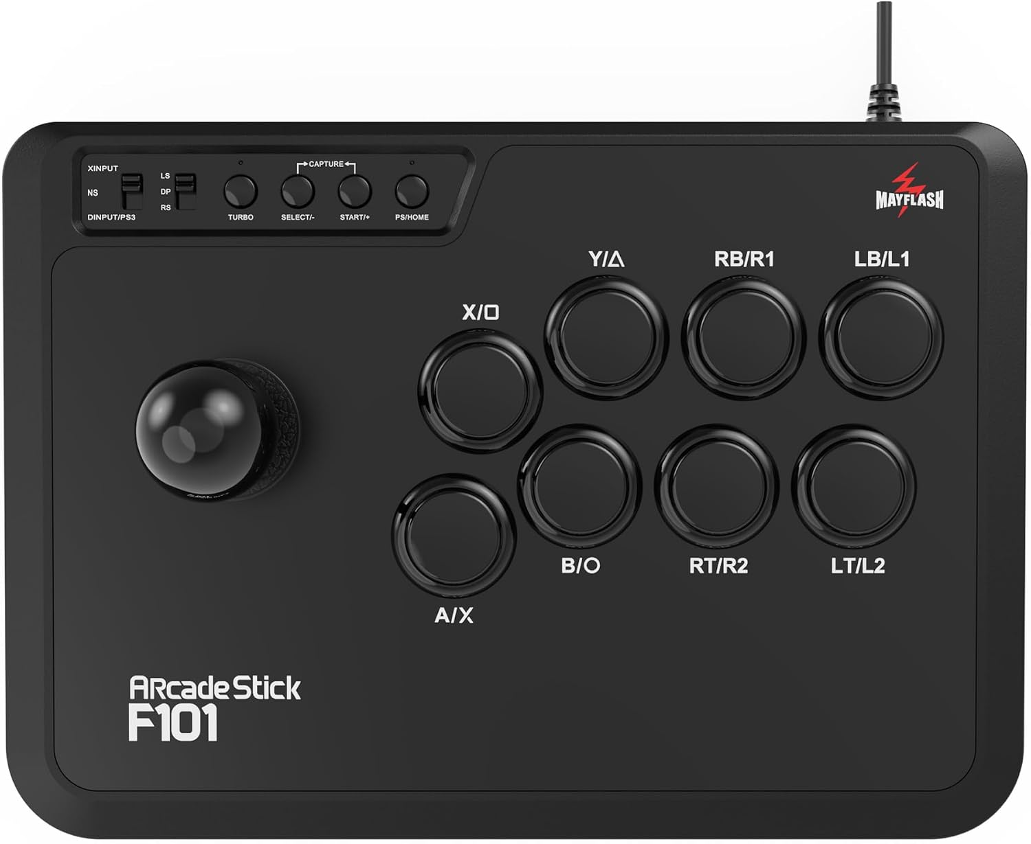 MAYFLASH Arcade Fighting Stick F101 for Switch/Switch 2, PC Windows, PS3, Android, NeoGeo mini, SEGA MEGA Drive mini, GENESIS mini