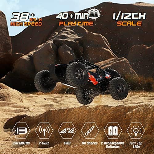 HAIBOXING 905 Protector 1:12 Scale RC Cars, Off-Road RC Buggy Hobby Grade | Aluminum Oil-Filled Shocks, Fast Remote Control Car 38 km/h