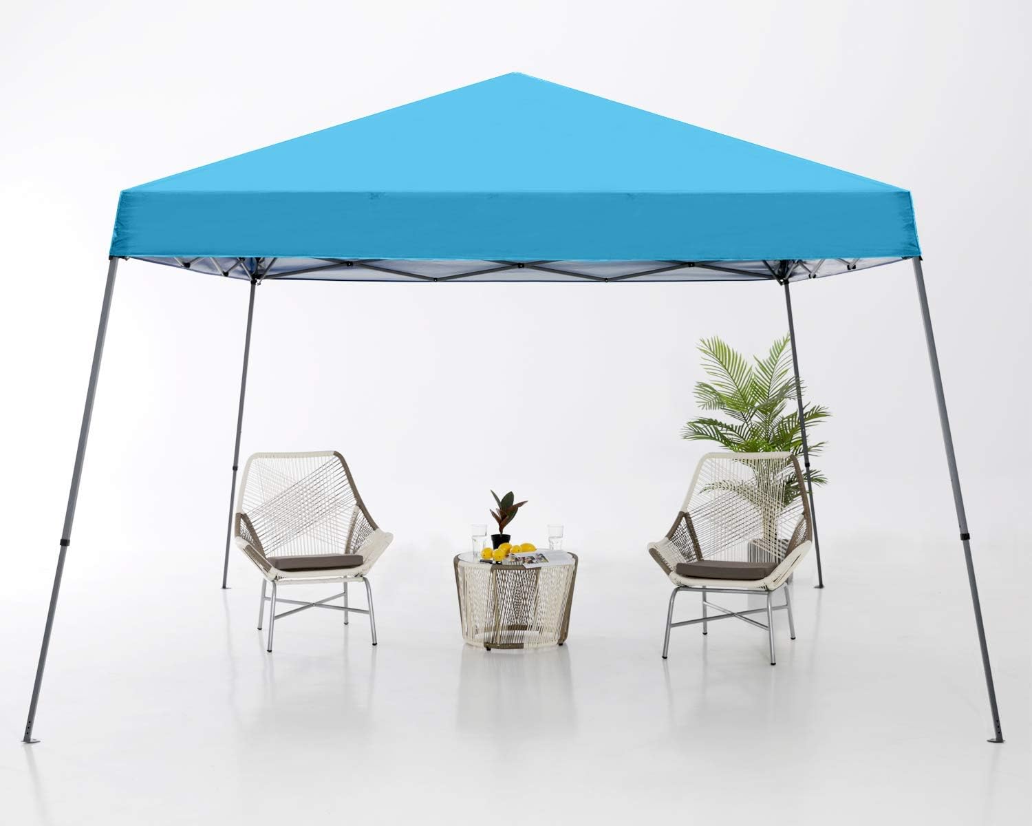 ABCCANOPY 11x11 Pop Up Canopy Tent, Stable Slant Leg Outdoor Shade, Black