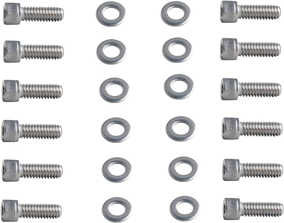 Stainless Steel SBF Valve Cover Bolts Kit Compatibel with Small Block Ford 260 289 302 351W 5.0L