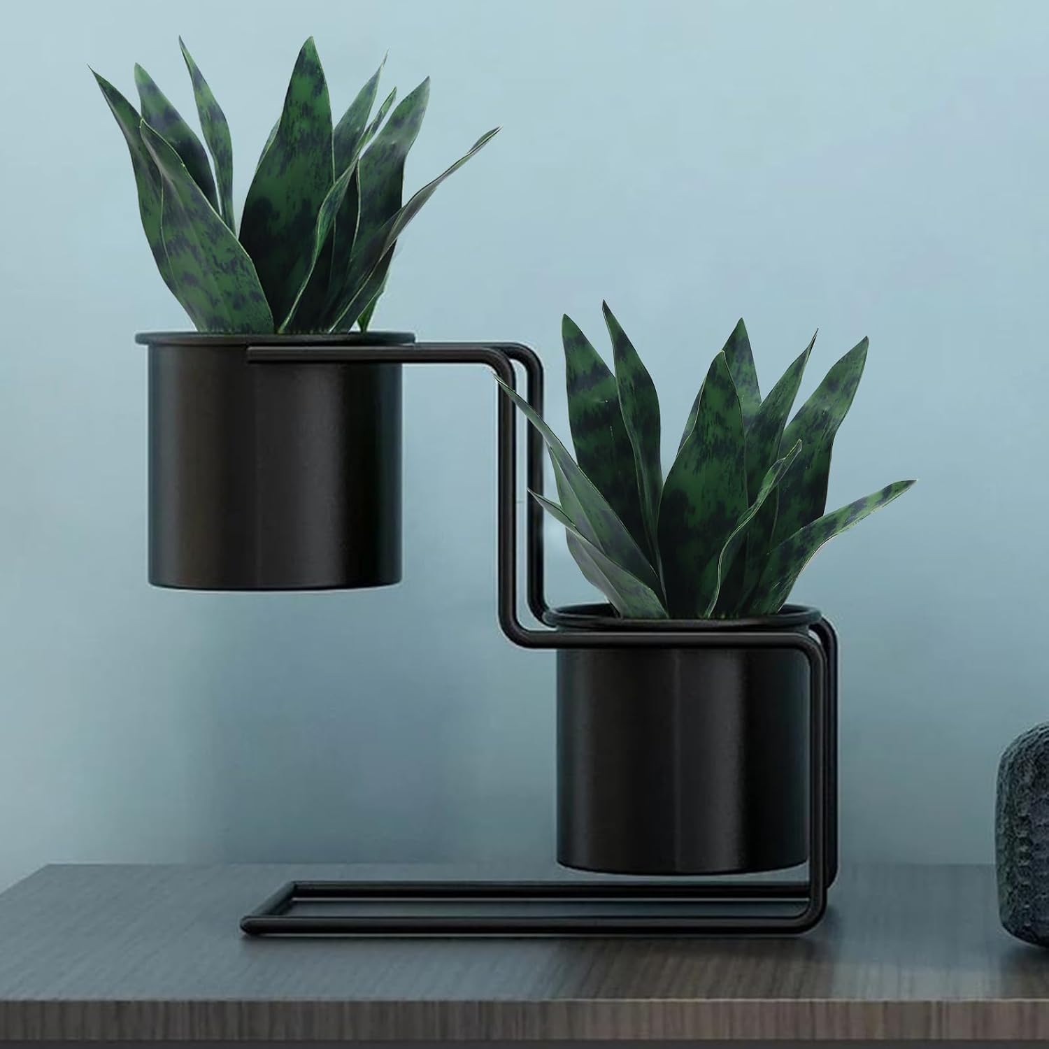 summer flower 23in Snake Plant Artificial Leaf Set 21pcs Faux Sansevieria Plant Leaves Tall Fake Snake Greenery Outdoor 4 Sizes for Indoor Home