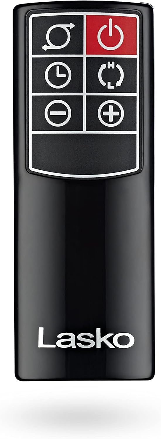 Lasko Oscillating Digital Ceramic Tower Space Heater - 29” - 5586 - Black | Built-In Handle, For Large Rooms, Cool Touch Housing, Overheat Protection Adjustable Thermostat, Timer, Remote, 1500W