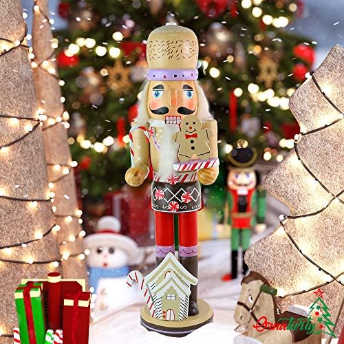 Gingerbread Chef Christmas Wooden Nutcracker - Xmas Figure Decoration 14"