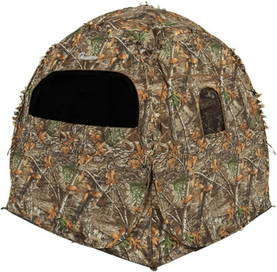 Ameristep Doghouse Run & Gun Hunting Blind | Lightweight 2 Person Ground Blind in Mossy Oak Break-Up Country, One Size