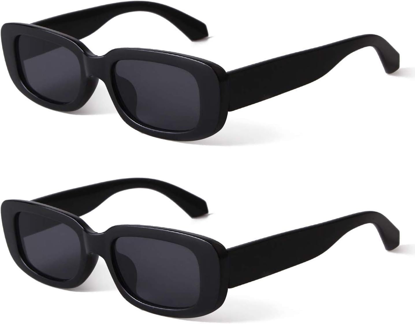 BUTABY Rectangle Sunglasses for Women Retro Driving Glasses 90’s Vintage Fashion Narrow Square Frame UV400 Protection