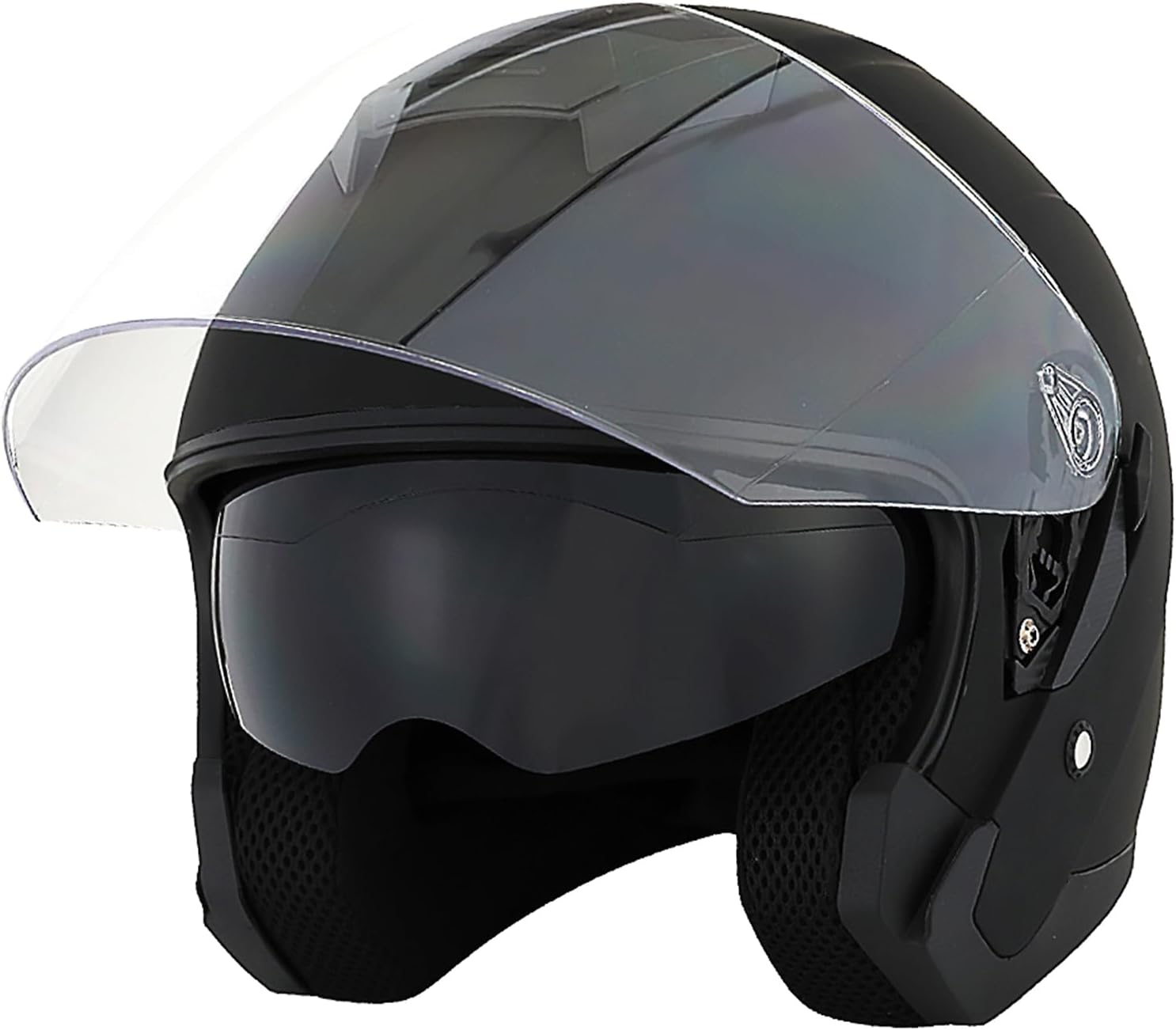 1Storm Motorcycle Open Face Helmet Scooter Classical Knight Bike Dual Lens/Sun Visor: HJK526