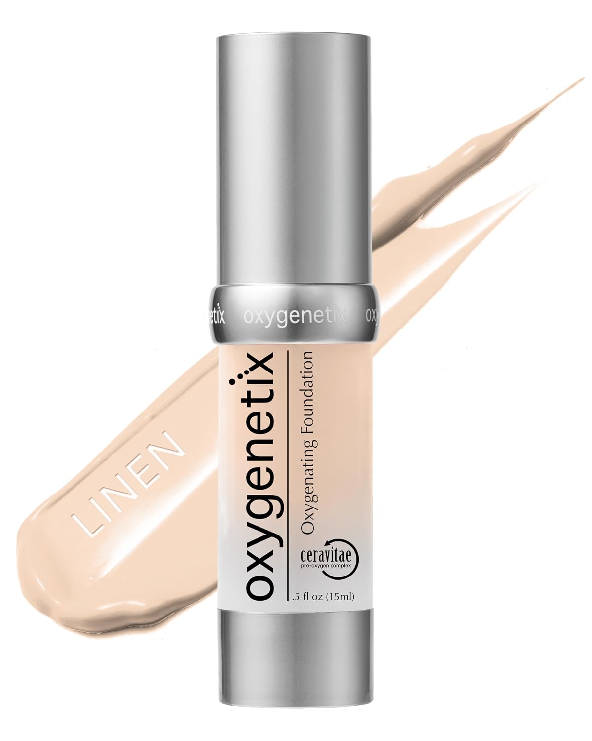Oxygenetix Oxygenating Foundation – Pearl | Breathable Makeup, Buildable Coverage with Weightless Feel, Longwear Foundation, Safe for Sensitive or Laser-Treated Skin